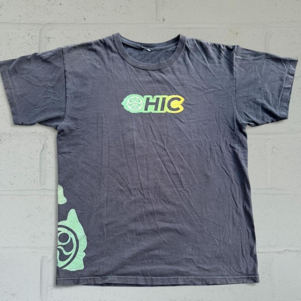 Vintage 90s HIC Hawaiian Island Creations Map Graphic Tee Mens Large Black